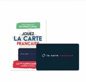 Carte Cadeau de La Carte Française à offrir pour noël à un de ses proches, regroupe de nombreuses marques françaises eco-responsable
